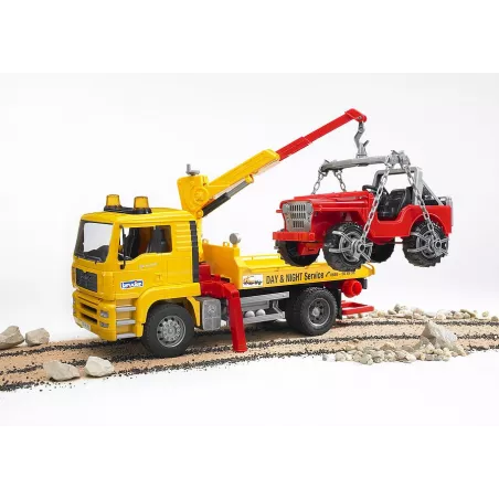 Camion Grua Man incluye todoterreno - escala 1:16