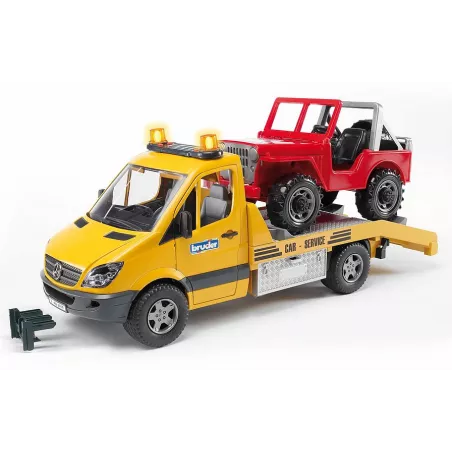 Camion Mercedes Benz Sprinter grua con todoterreno - Escala 1:16