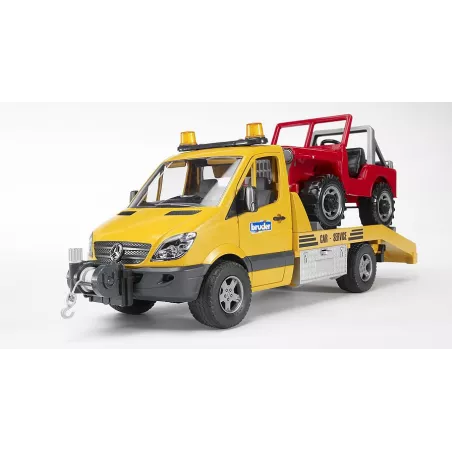 Camion Mercedes Benz Sprinter grua con todoterreno - Escala 1:16