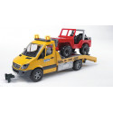 Camion Mercedes Benz Sprinter grua con todoterreno - Escala 1:16