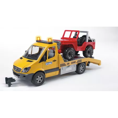 Camion Mercedes Benz Sprinter grua con todoterreno - Escala 1:16