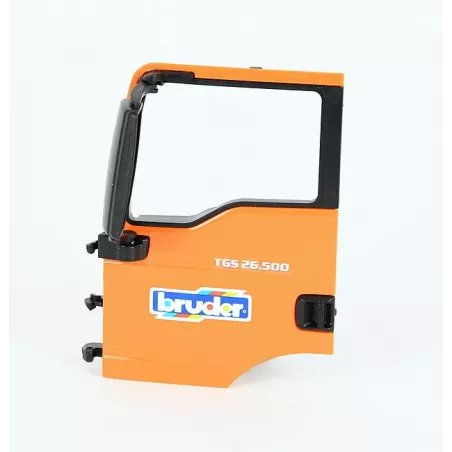 Puerta izquierda de cabina naranja para camión MAN TGS de Bruder escala 1:16