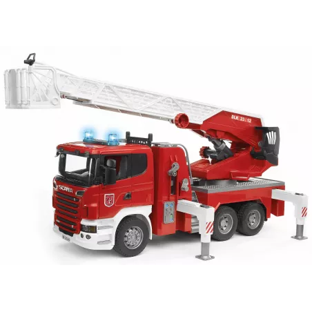 Camión de bomberos de juguete SCANIA de Bruder a escala 1:16 fabricado en plástico ABS.