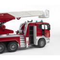 Camión de bomberos de juguete SCANIA de Bruder a escala 1:16 fabricado en plástico ABS.