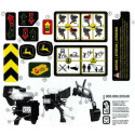 Pegatina oficial John Deere para personalizar juguetes de retroexcavadora Rolly Toys.