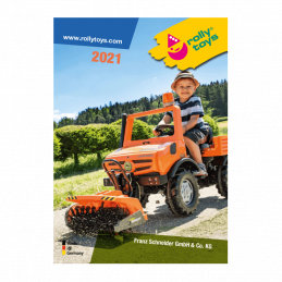 Catálogo Rolly Toys 2021 de tractores de pedales y juguetes de exterior alemanes.