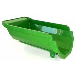 Camión volquete de juguete verde resistente para niños, ideal para jugar con arena en la playa y jardín.