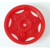 Cubierta de rueda roja