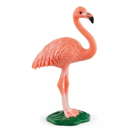 Figura realista de flamenco Schleich pintada a mano, juguete educativo detallado.