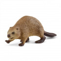 Figura de juguete de castor de Schleich pintada a mano para juego educativo infantil