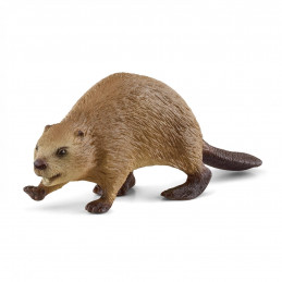 Figura de juguete de castor de Schleich pintada a mano para juego educativo infantil