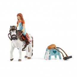 Set de juego Horse Club Mia y poni Spotty con accesorios de equitación para niñas.