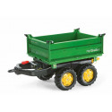 Remolque 2 ejes Verde para tractor a pedales