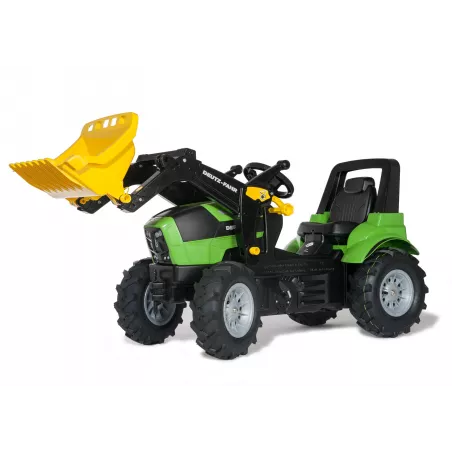 Tractor Deutz-fahr Agrotron con pala y ruedas neumaticas a pedales