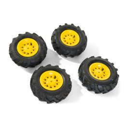 Ruedas neumaticas 2 x 310x95, 2 x 325x110 amarillas