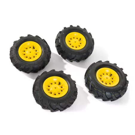 Ruedas neumaticas 2 x 310x95, 2 x 325x110 amarillas