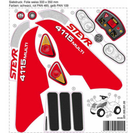 Pegatinas oficiales Minitrac Steyr de repuesto para tractor de juguete infantil.