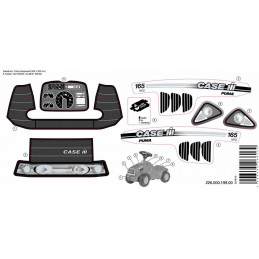 Set de adhesivos originales para tractor de juguete rollyMinitrac Case Puma 165 CVX