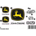 Set de pegatinas de repuesto John Deere para tractores de juguete Rolly Toys Minitrac y Snow Cruiser.