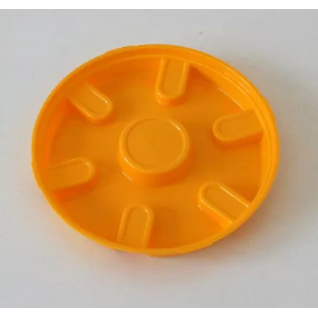 Cubre ruedas amarillo para juguete rollyMinitrac, repuesto de plástico para ruedas de 165x65.