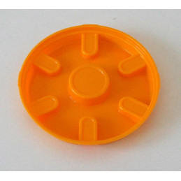 Cubre ruedas amarillo de plástico para tractor infantil rollyMinitrac JCB.