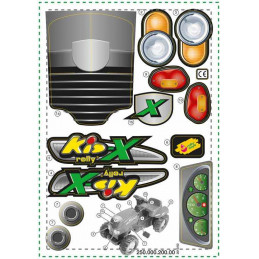 Set de pegatinas oficiales de repuesto para tractor infantil rollyKid-X.