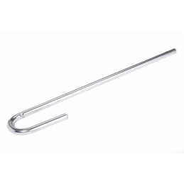 Columna de dirección metálica 10x367 para tractores Rolly Toys, recambio original de alta resistencia.
