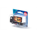 Camión de juguete Sixt con caja cerrada de metal y plástico resistente.
