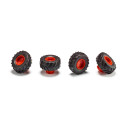 Ruedas adicionales de metal y plástico para tractor de juguete Claas Xerion a escala 1:32.