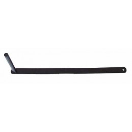 Barra basculante RollyKid negra de metal para tractor de pedales infantil.