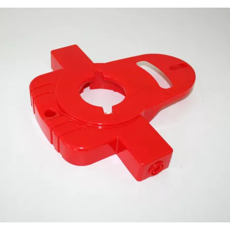 Eje delantero rojo de repuesto para tractor de pedales rollyKiddy.