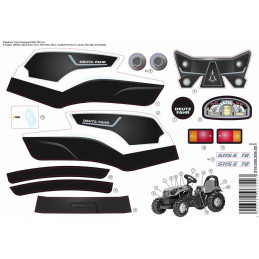Set de pegatinas oficiales de repuesto para tractor de juguete RollyKid Deutz Fahr 5115.