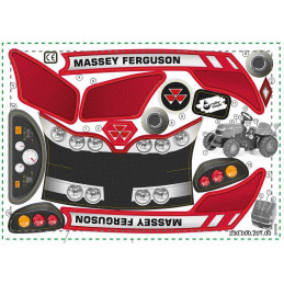 Set de pegatinas oficiales RollyKids Massey Ferguson para tractor de pedales infantil