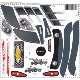 Set de adhesivos oficiales para tractor de juguete rollyKid Fendt