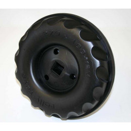 Rueda trasera de repuesto 270x100 con goma para tractor de pedales Rolly Toys y eje de 12mm