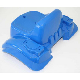 Guardabarros azul de plástico resistente para tractor de pedales rollyKid