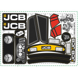 Kit de adhesivos oficiales para renovar el dumper de juguete JCB