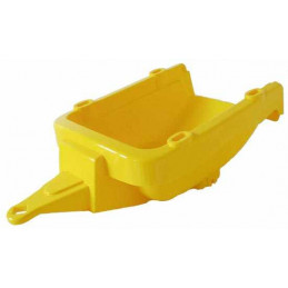 Remolque de juguete rollyKid amarillo para tractores de pedales infantiles.