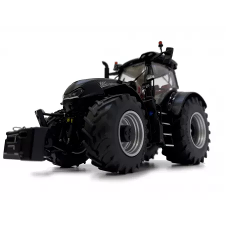 Réplica a escala 1:32 del tractor Case IH Optum 300 CVX Black Edition en metal negro mate para coleccionistas.
