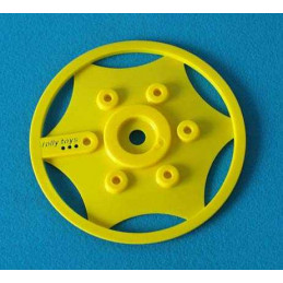Tapacubos grande amarillo de repuesto para tractores infantiles Rolly Toys.