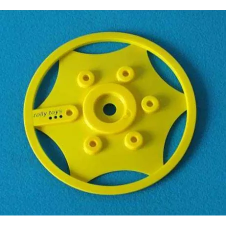 Tapacubos grande amarillo de repuesto para tractores infantiles Rolly Toys.