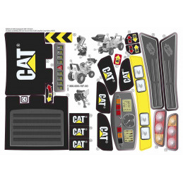 Adhesivo CAT Júnior de alta resistencia para personalizar tractor de juguete Rolly Toys.