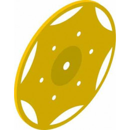 Tapacubos grande amarillo de repuesto para ruedas de tractor infantil Rolly Toys.