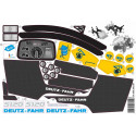 Kit de adhesivos oficiales Deutz-Fahr de alta resistencia para tractores de juguete Rolly Toys.