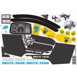 Kit de adhesivos oficiales Deutz-Fahr de alta resistencia para tractores de juguete Rolly Toys.