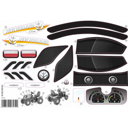 Pegatina oficial Rolly Farmtrac New Holland para tractor de juguete