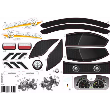 Pegatina oficial Rolly Farmtrac New Holland para tractor de juguete