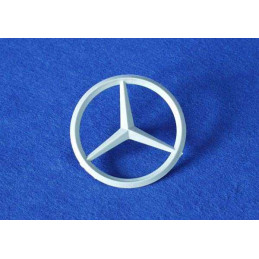 Estrella plateada de Mercedes para coche de pedales Rolly Toys, recambio oficial de plástico resistente.