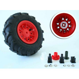 Rueda neumática izquierda de 6 pulgadas 310-95 para tractor de pedales Rolly Toys.