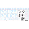 Etiqueta engomada de la policía